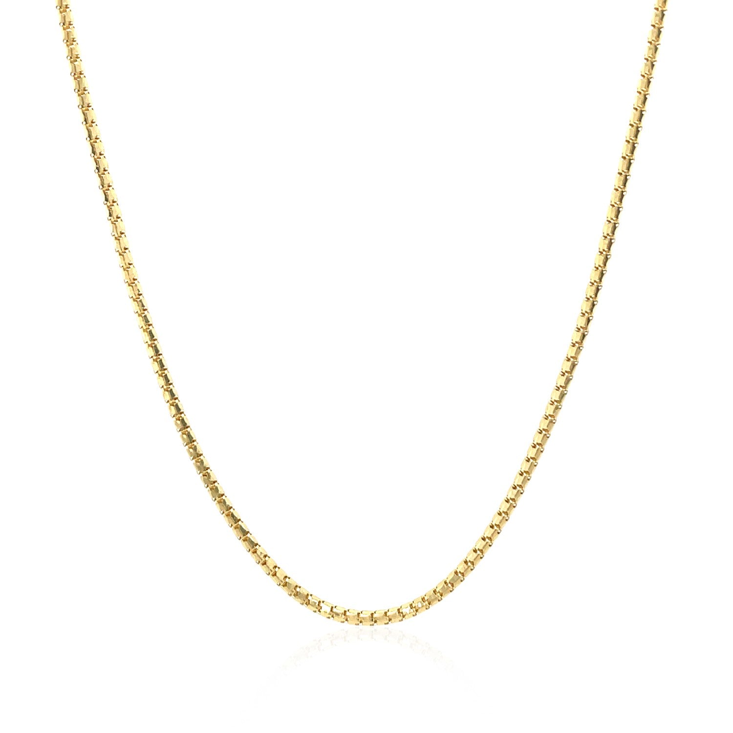 14k Yellow Gold Ice Chain (1.30 mm) in a sleek high-contrast midnight luxury editorial style